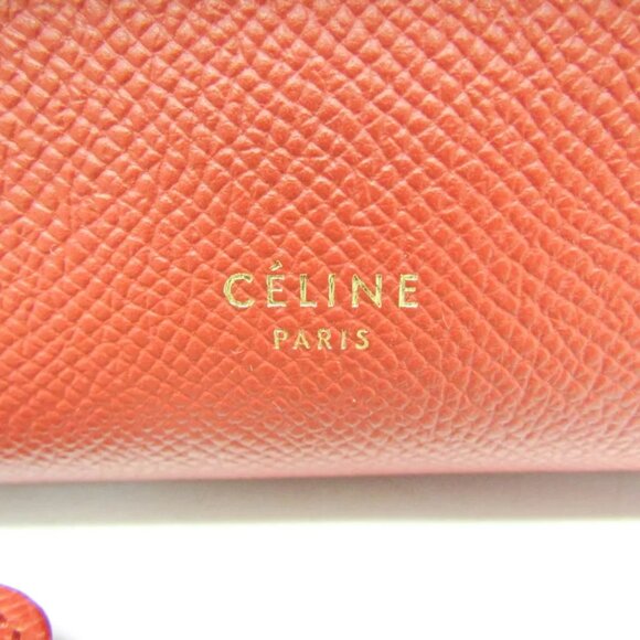 Celine Belt Bag Nano Women's Leather Handbag,Shoulder Bag Red Brown 950-021725 - Picture 14 of 16